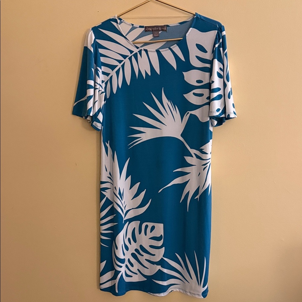 Alexandra + Oak Women’s Blue Tropical Dress